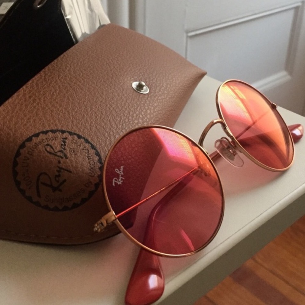 Ray Ban Pink Circle Sunglasses