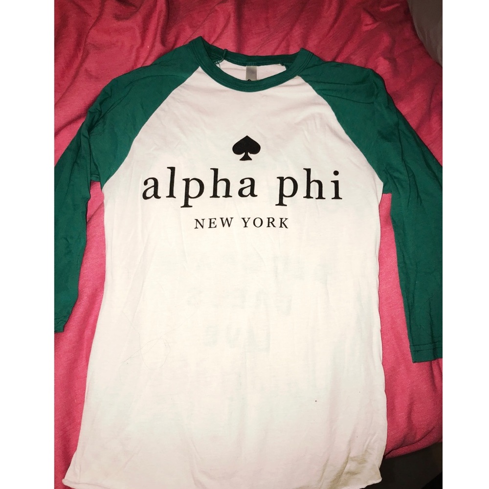 SOLD!! Alpha phi baseball tee