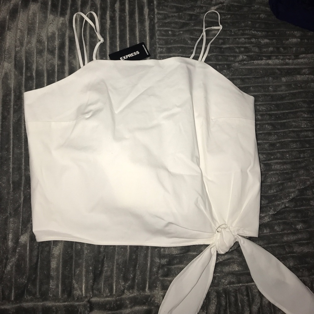 Express white crop top