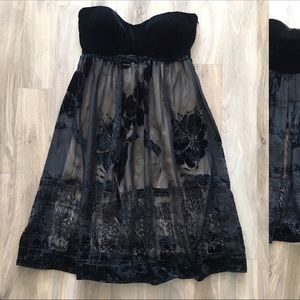 ECI empire cocktail velvet dress