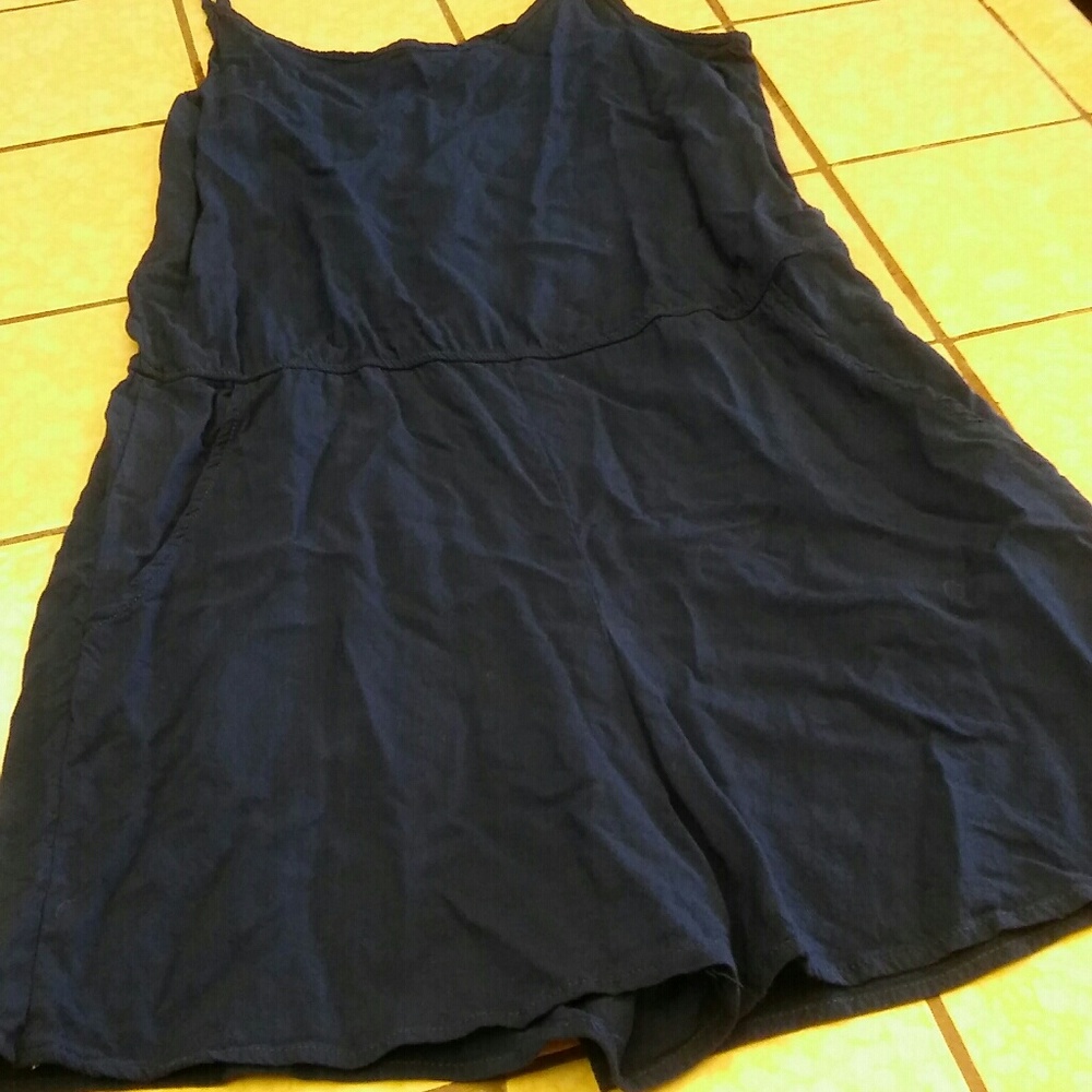 Navy blue shorts jumpsuit