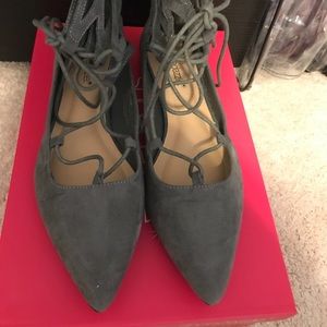Lace up flat shoe