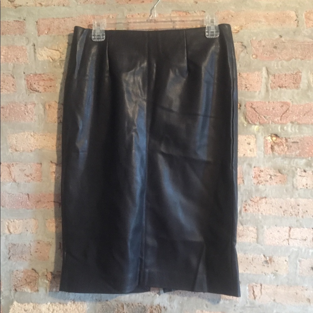 Faux leather skirt