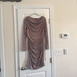 Purple heather knee length dress