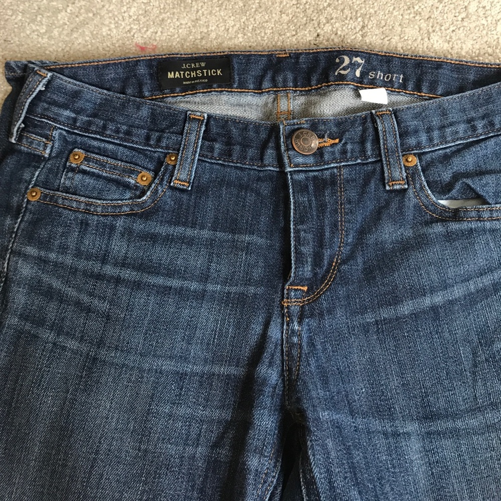 JCrew matchstick jeans-27 short