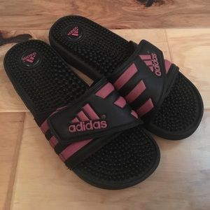 Pink Adidas Slides
