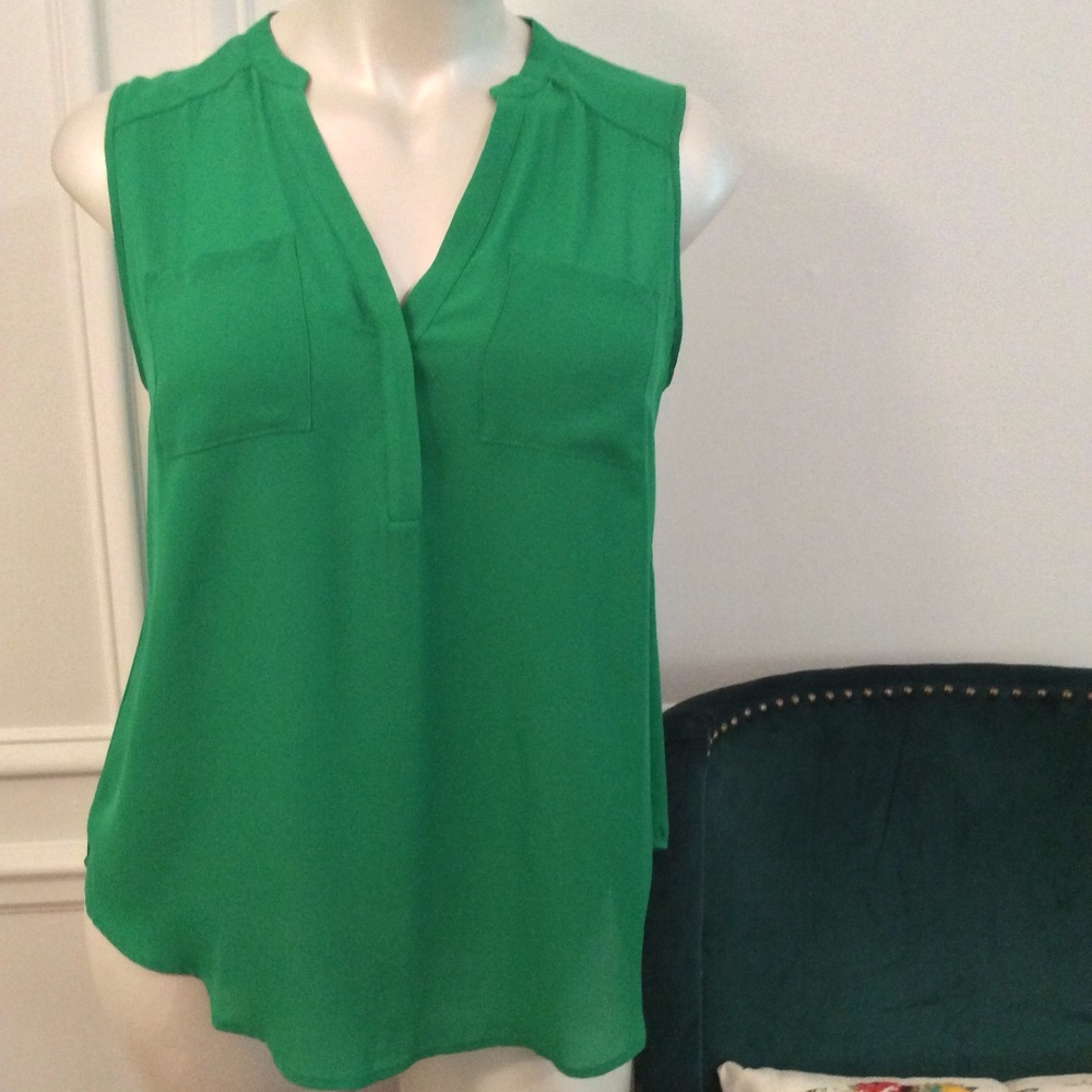 Torrid Georgette Pocket Tank Top Kelly Green NWT