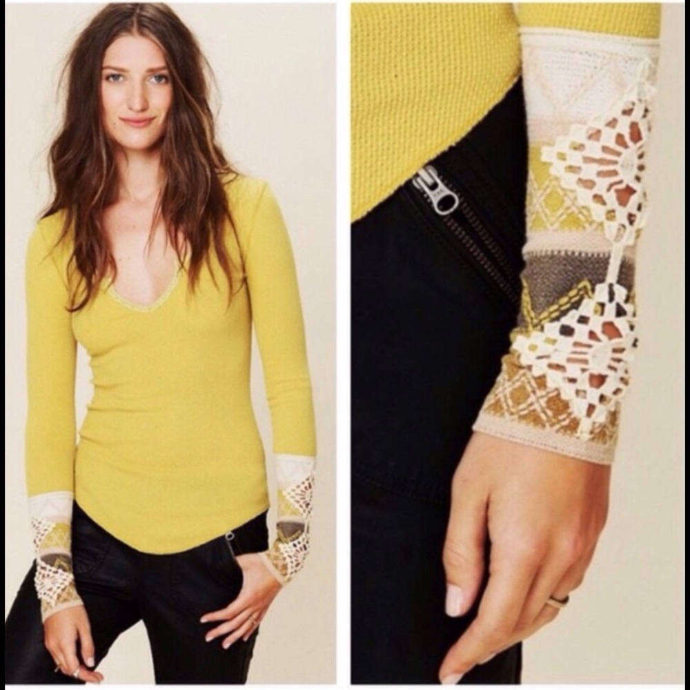 Free People Kombucha cuff thermal - size L