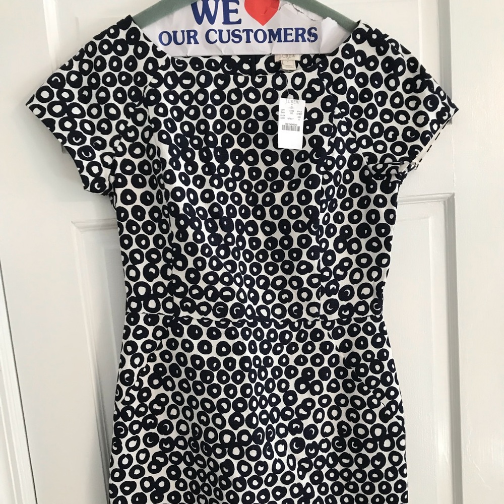 Jcrew blue and white dress