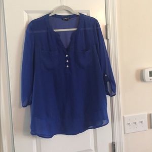 Blue work top from Express