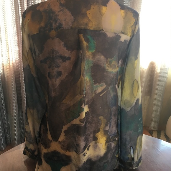 Watercolor print tunic S/P with gray neck & ears - Picture 5 of 8