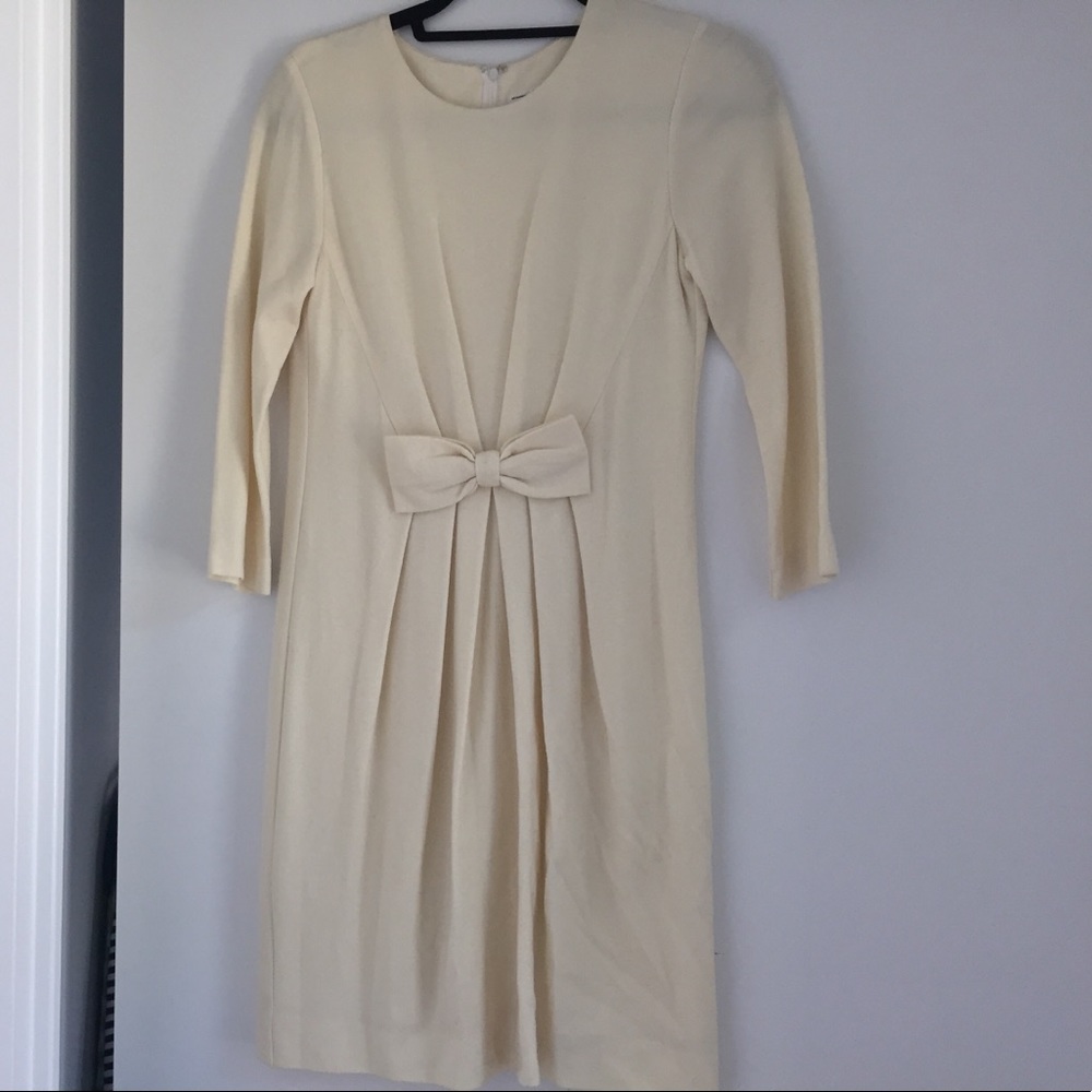Winter white Milly Dress with bow