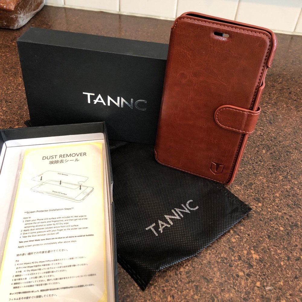 iPhone 7 Plus leather folding case