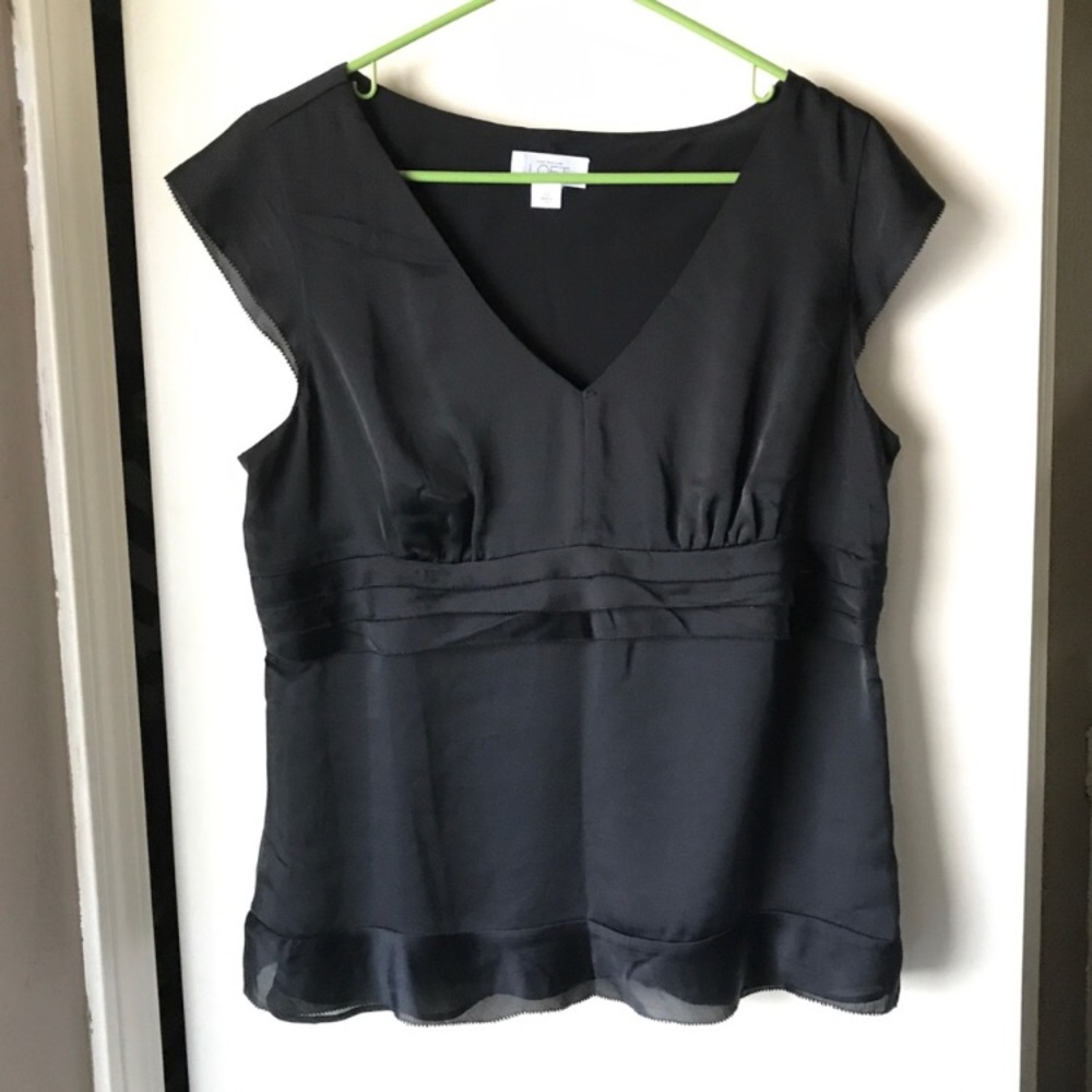 Ann Taylor Loft Dressy Black Top
