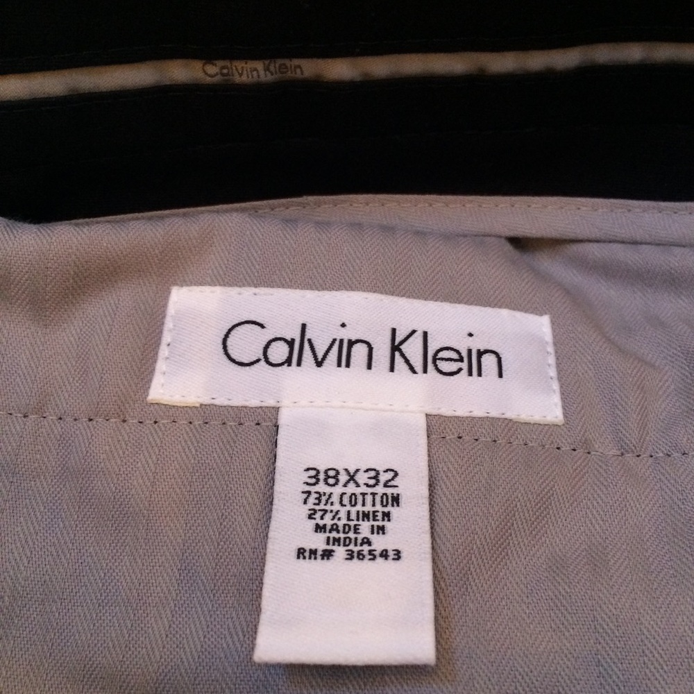 Calvin Klein Flat Front Designer Dress Pants