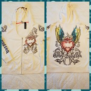 Harley Davidson angel wings hoodie 1W 1X 16
