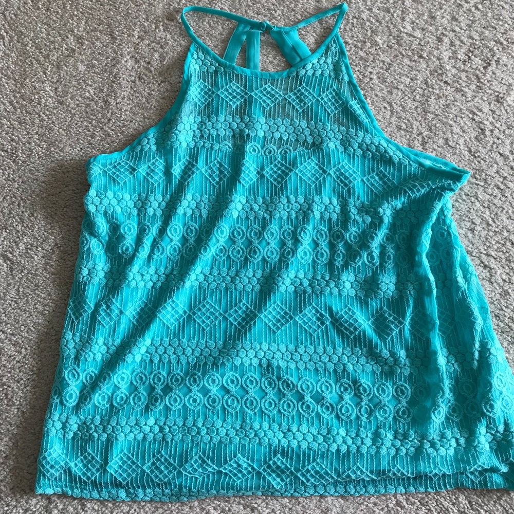 Knit caged back tank