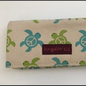 Bungalow 360 Canvas Peace Turtle Wallet