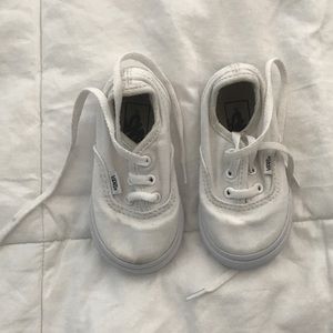 Vans. White canvas. Size 5 Toddler! So cute!