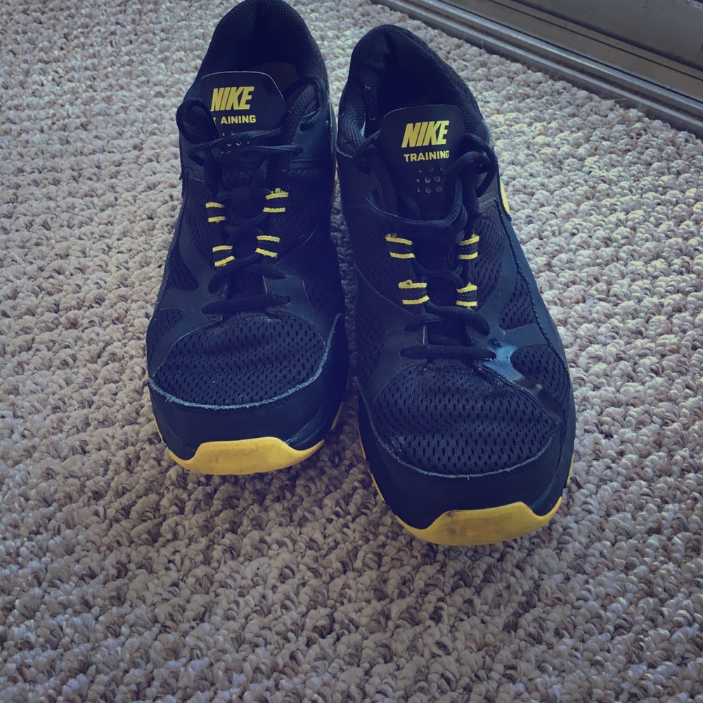 Black and yellow Nike Training shoes!