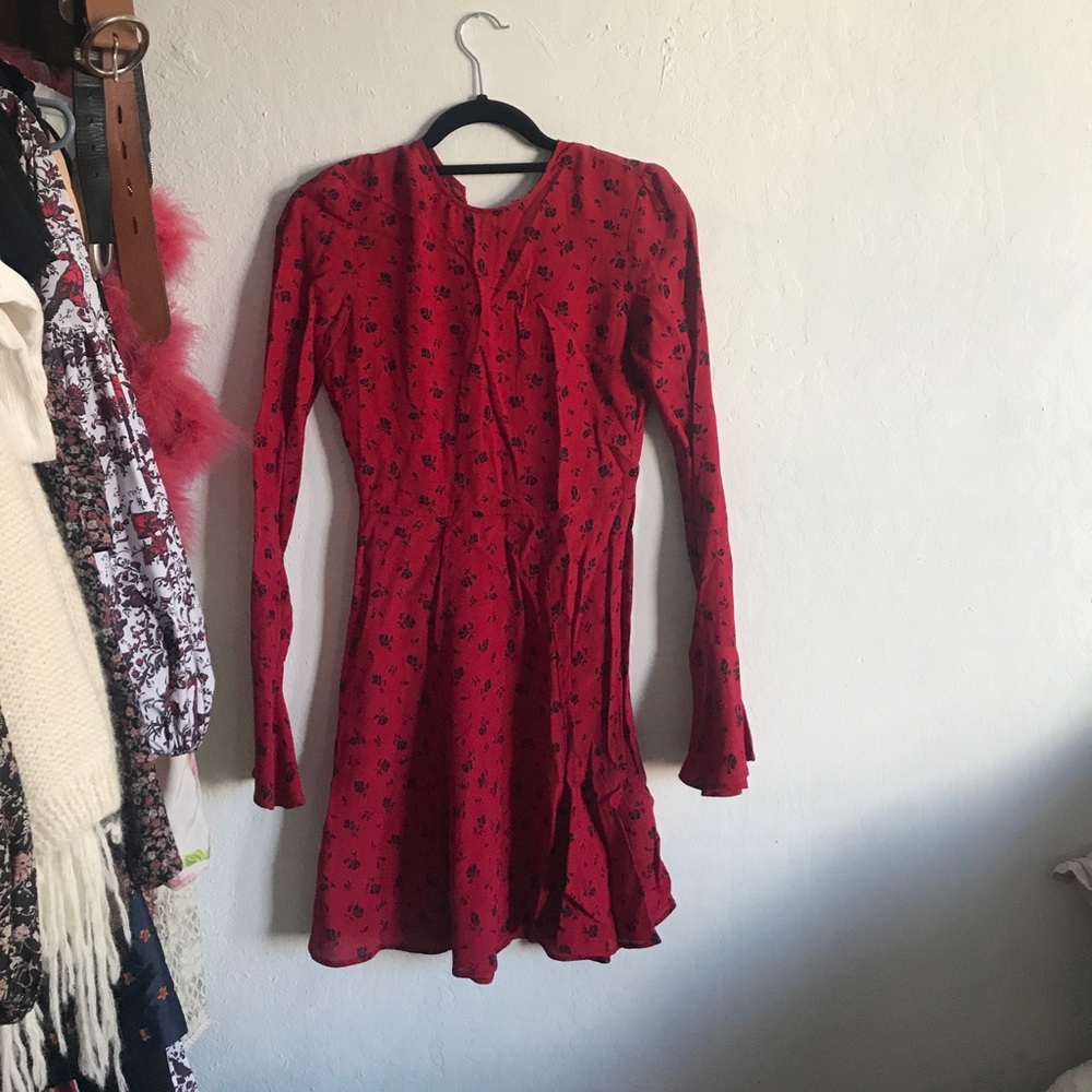 Reformation long sleeve floral dress