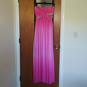 Pink Gradient Prom Dress