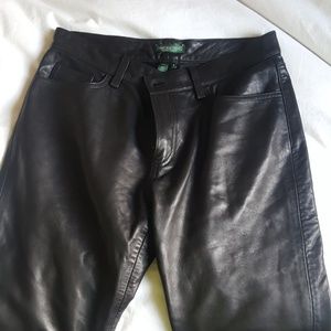 Ralph Lauren runway leather pants