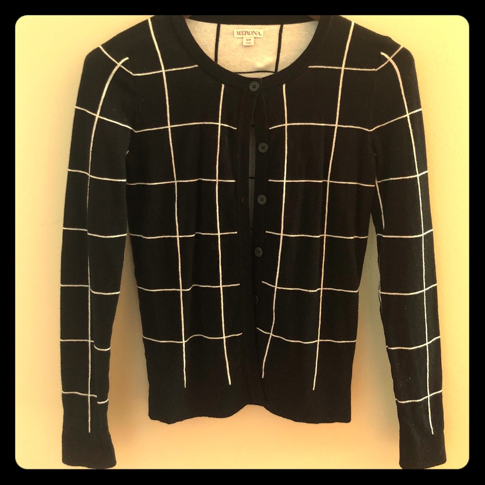 Checkered cardigan