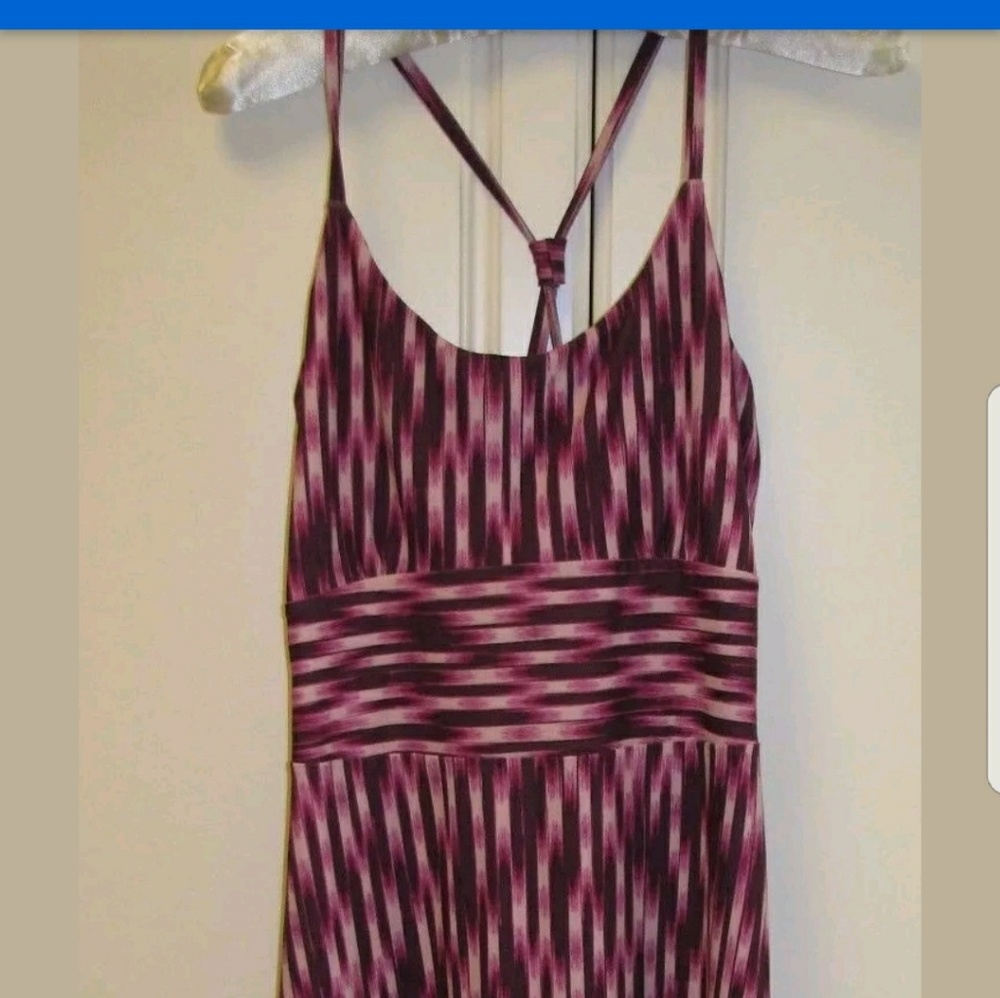 Eddie Bauer Pink and Maroon Maxi Dress XL