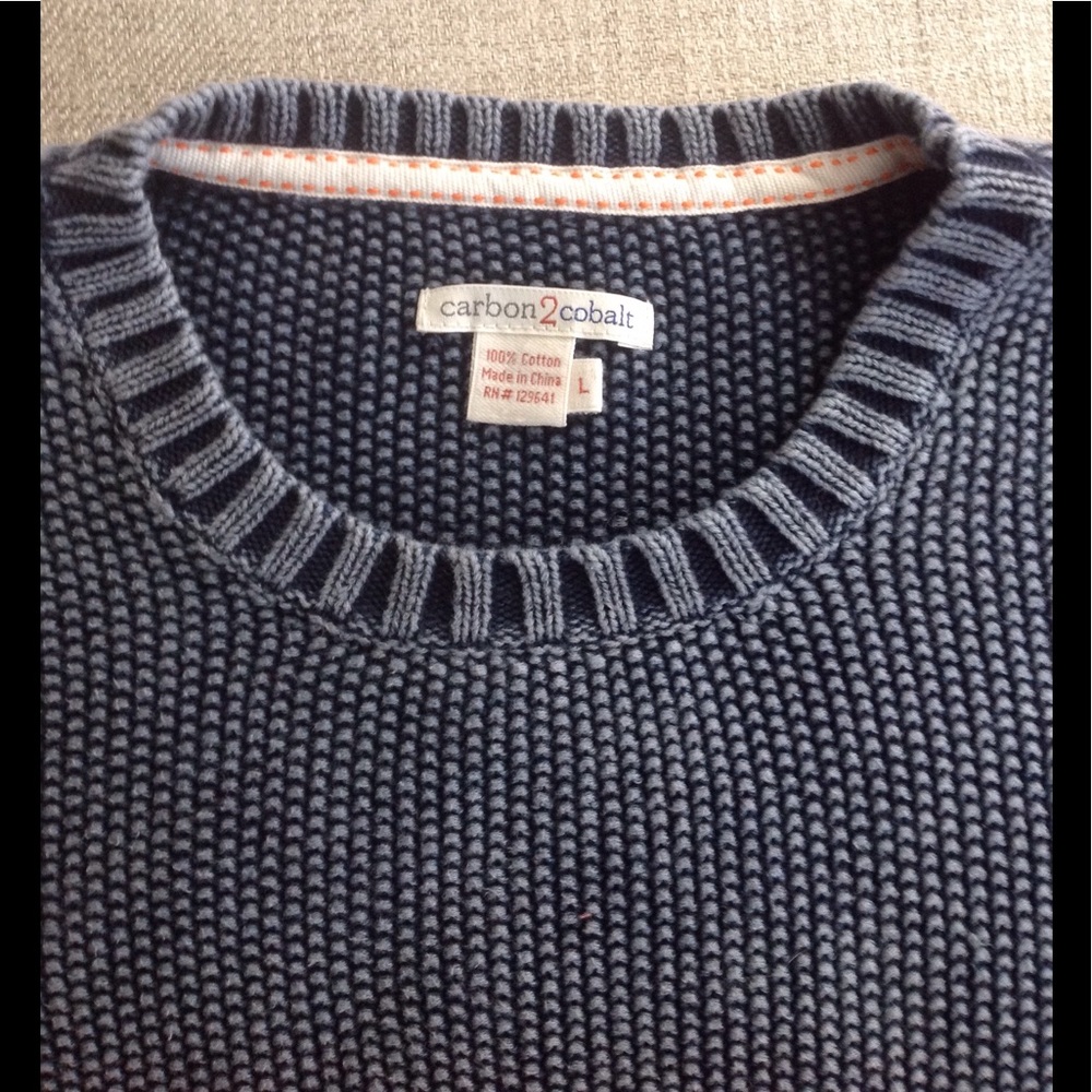 Carbon2Cobalt - mens cotton sweater - large