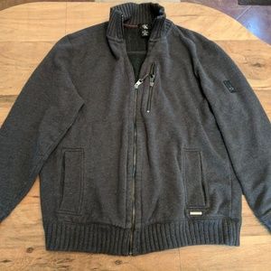 Calvin Klein Men's M full zip sweater jacket WARM!