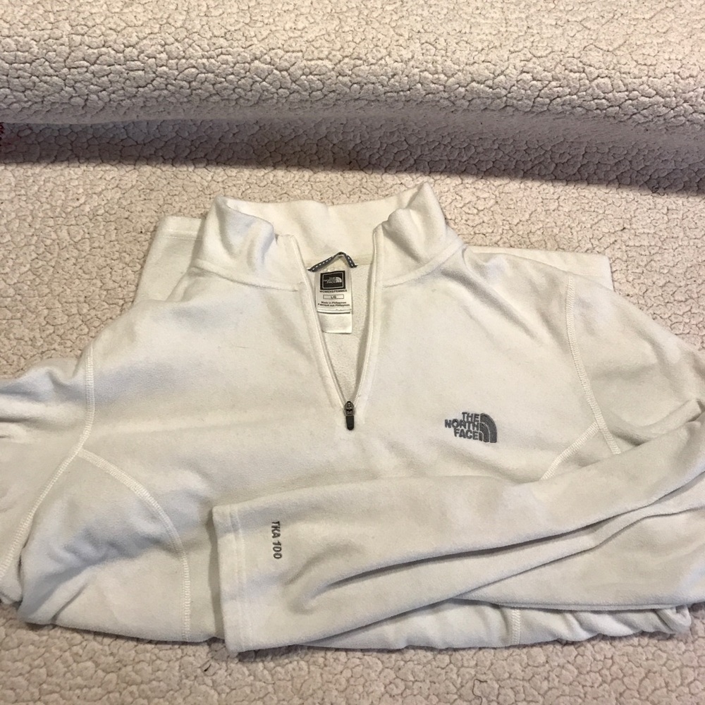 North face white fleece