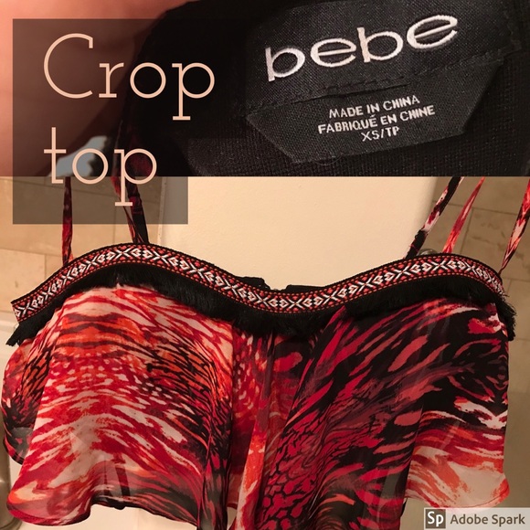 bebe Tops - Festival ready crop top 🌸☀️🌈
