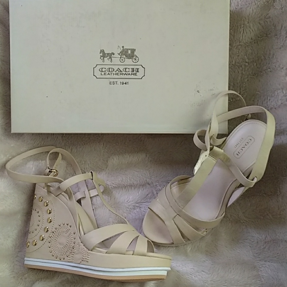 COACH Catalina wedge sandals