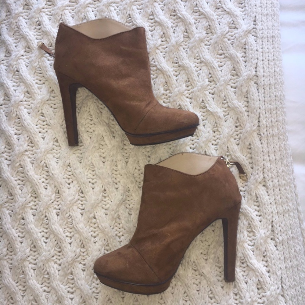 Suede Hidden Platform Booties - Runs Small!