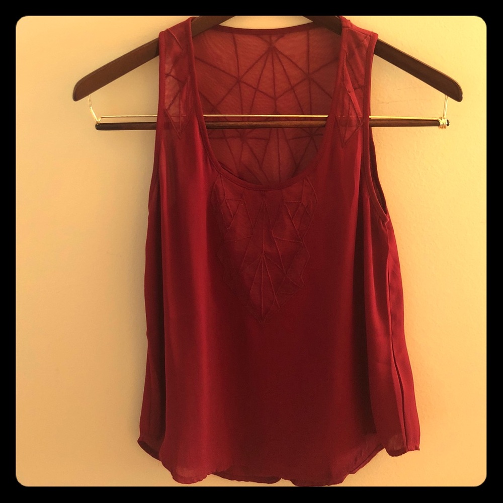 Dark red/burgundy tank top
