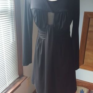 NWOT...Black Dress with sheer lace inlet