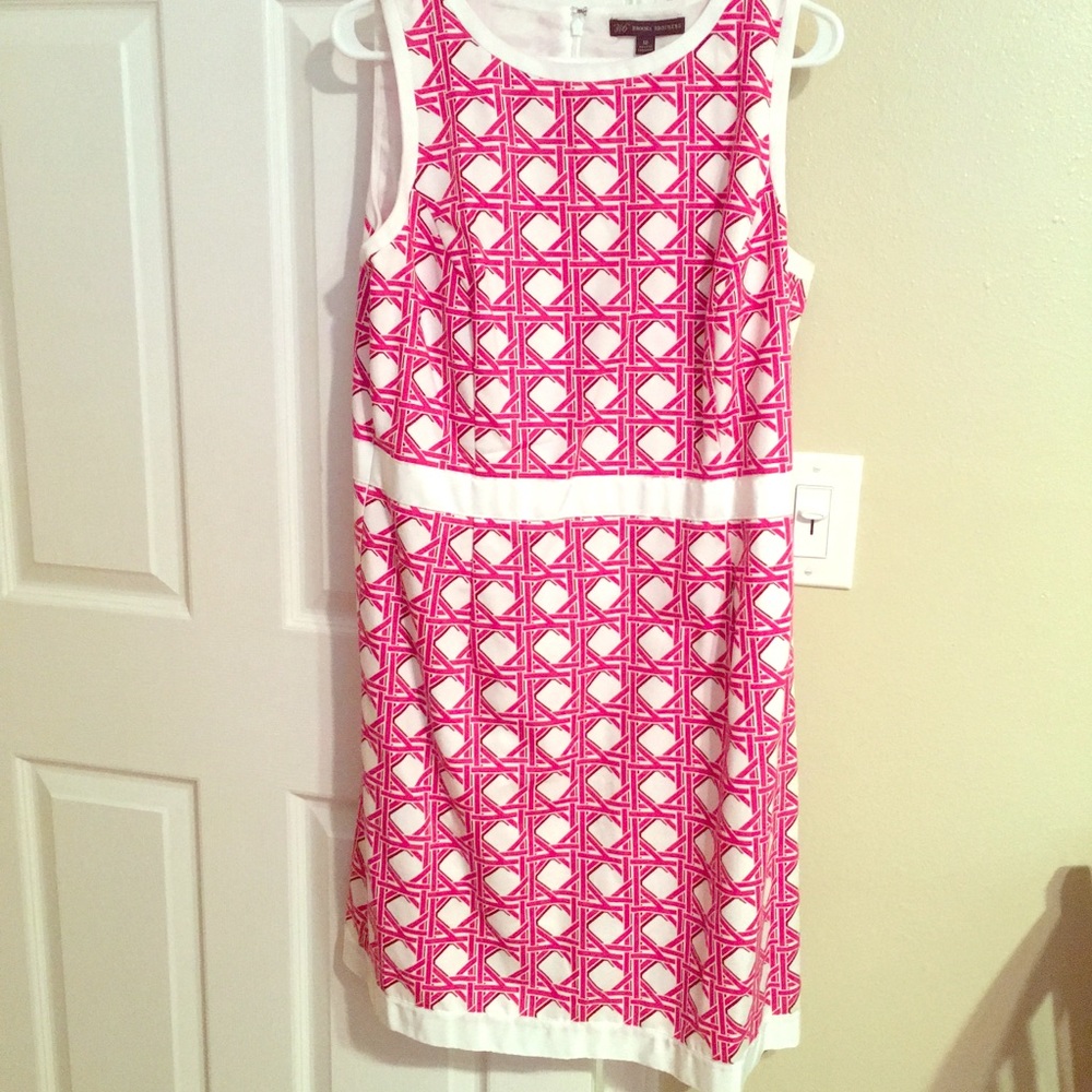 Size 12 pink brooks brothers sheath dress