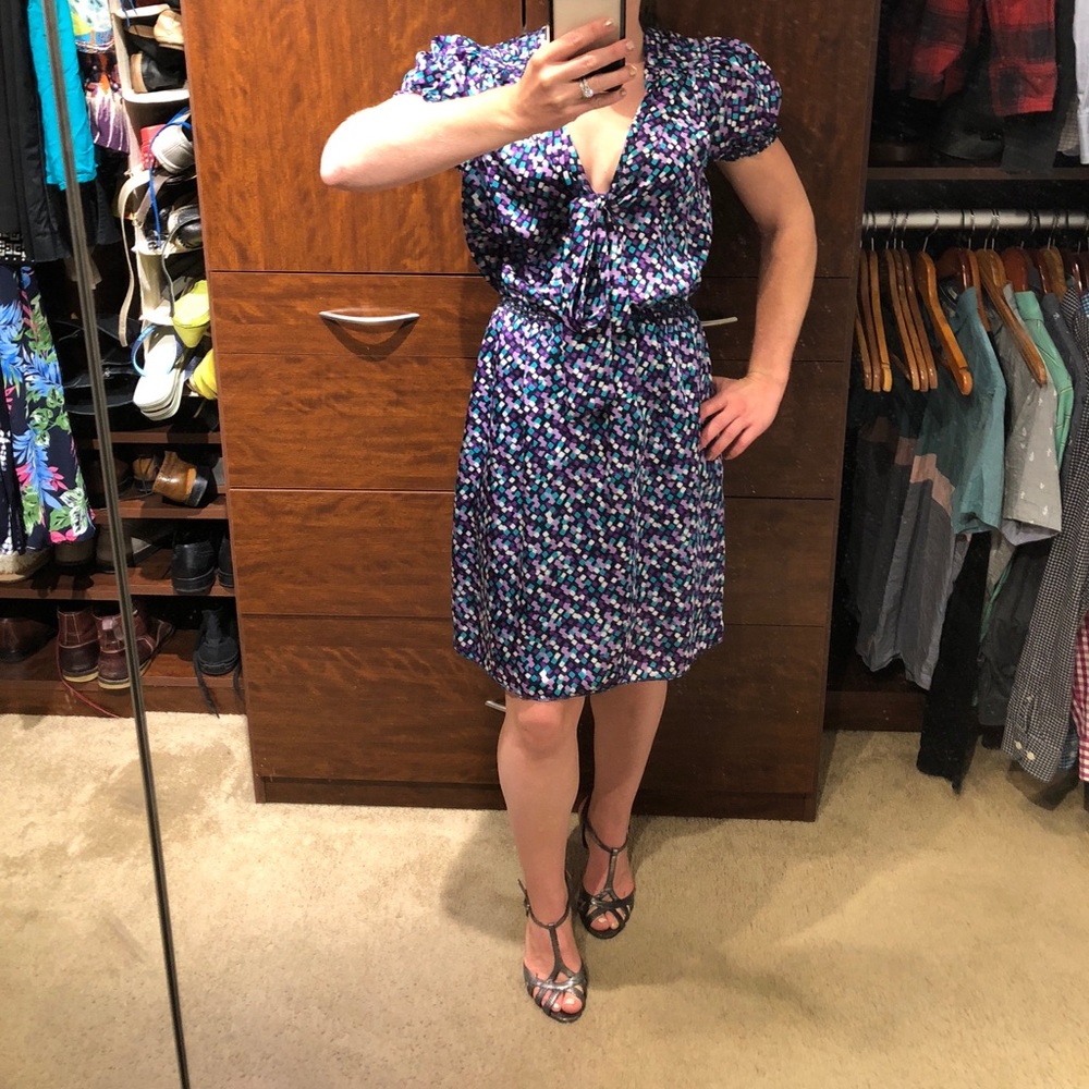 Max Studio Retro-Inspired Short Sleeve Dress