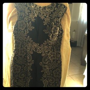 Black and gold cocktail dress size 16