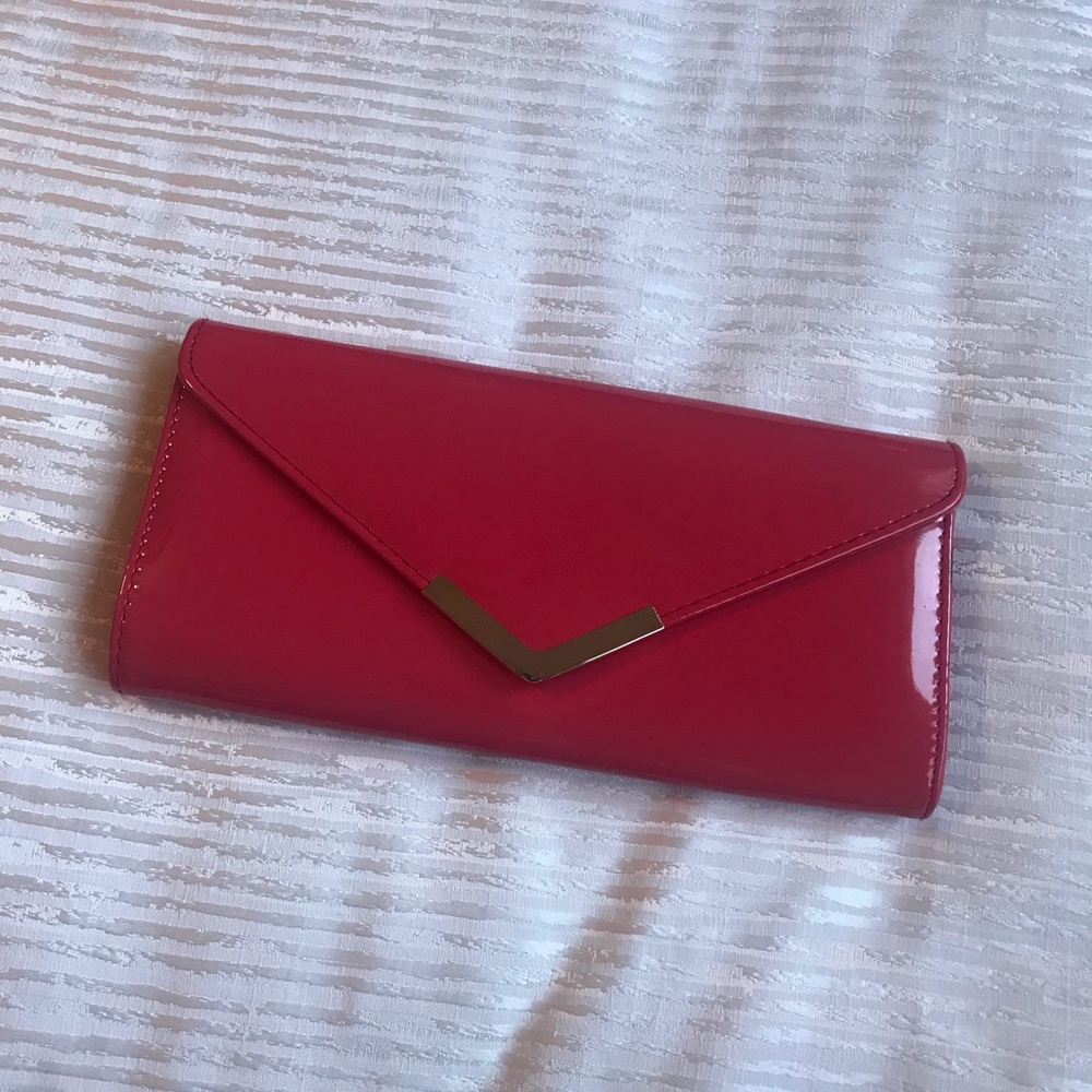 Aldo peach envelope clutch