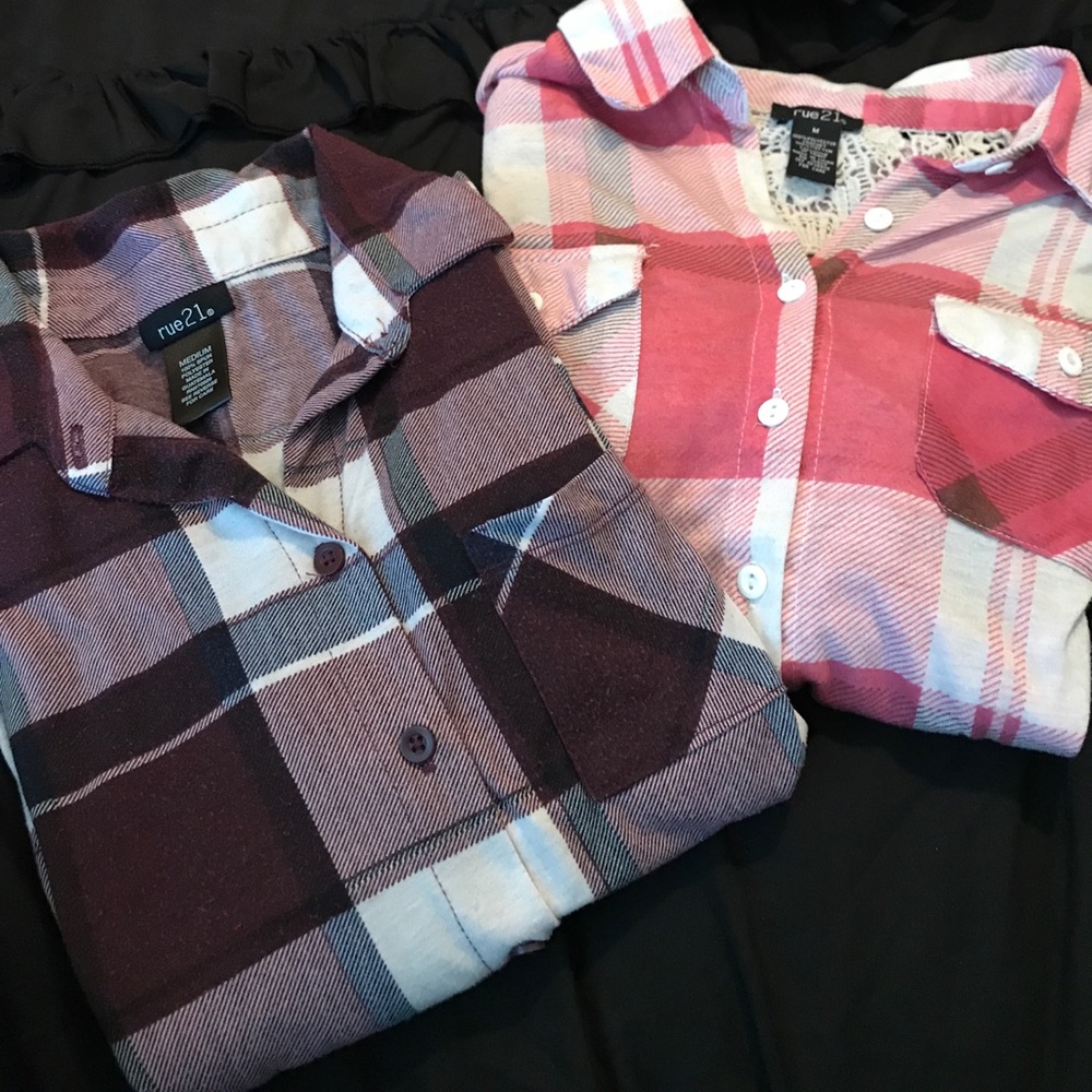 Rue 21 plaid shirts bundle