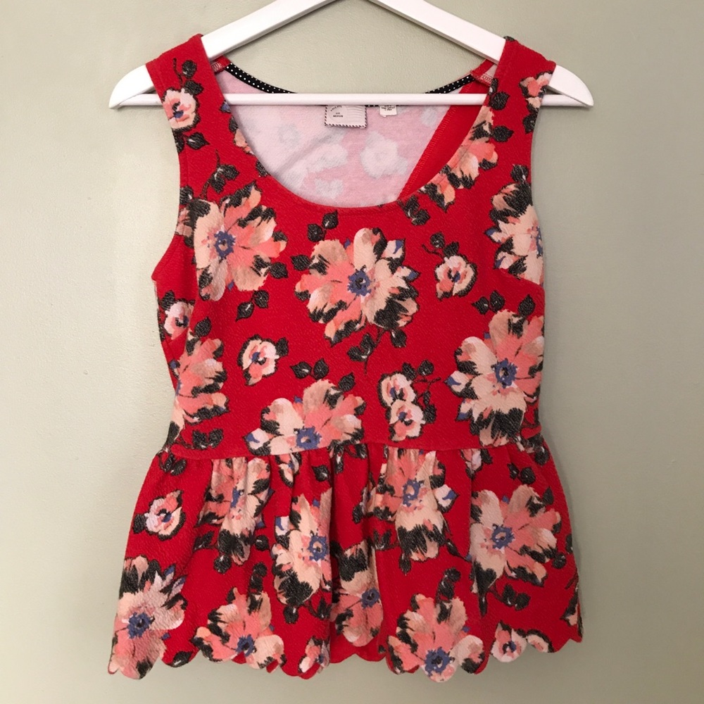 Anthropologie Flower Top