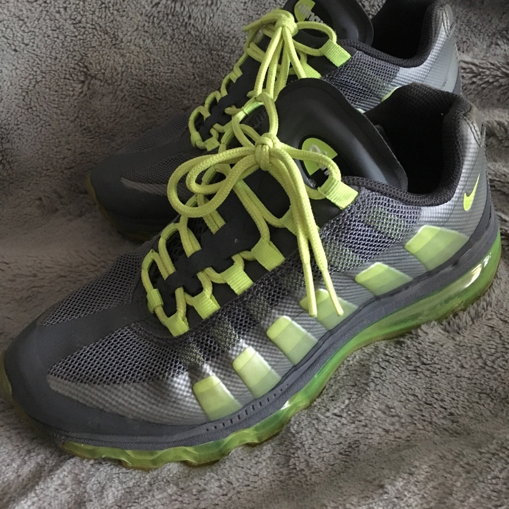 Nike Air Max 95 Gray and Chartreuse