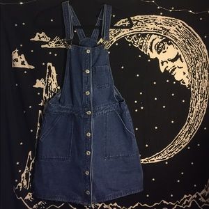 Denim Overalls Mini Dress Size 6
