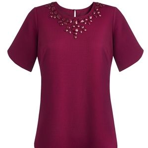 Simplybe stone jersey top