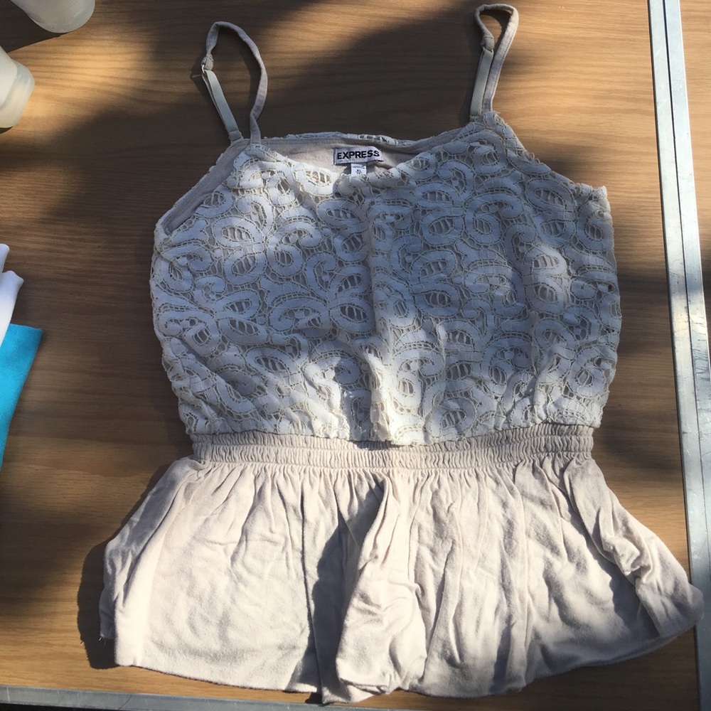 Size XS EXPRESS Lace Tank with Peplum