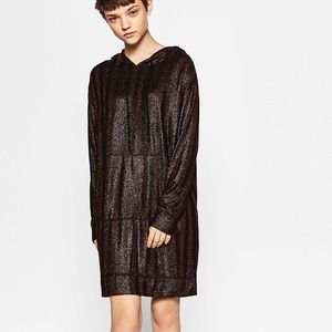 ZARA New w/ Tag 2016 Fall Metallic Hood Dress