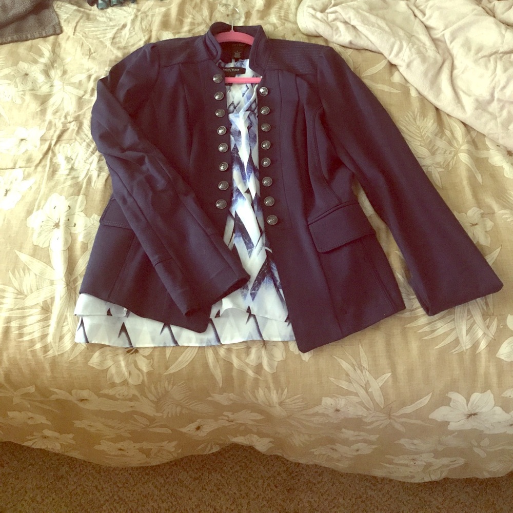 Blazer w/ separate, matching blouse underneath