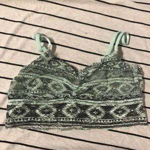 blueish & black bralette size small
